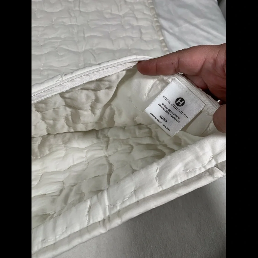 NEW Hotel Collection Connections Quilted European Sham Case‎ #91